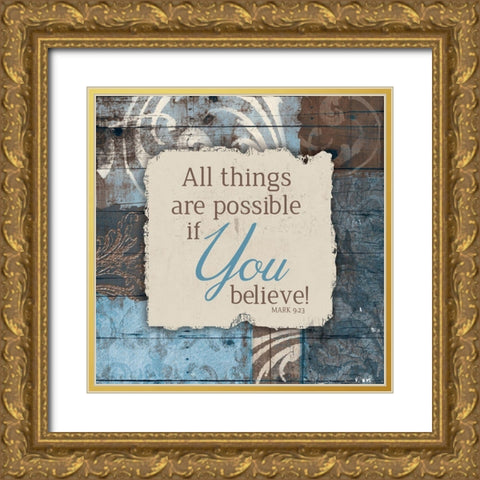 All Things Gold Ornate Wood Framed Art Print with Double Matting by Grey, Jace