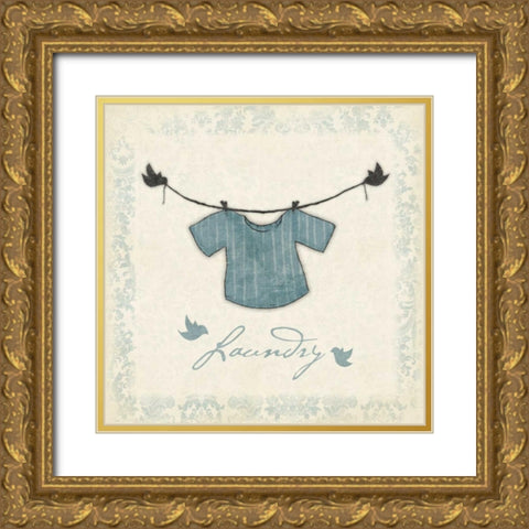 Laundry shirt Gold Ornate Wood Framed Art Print with Double Matting by Grey, Jace