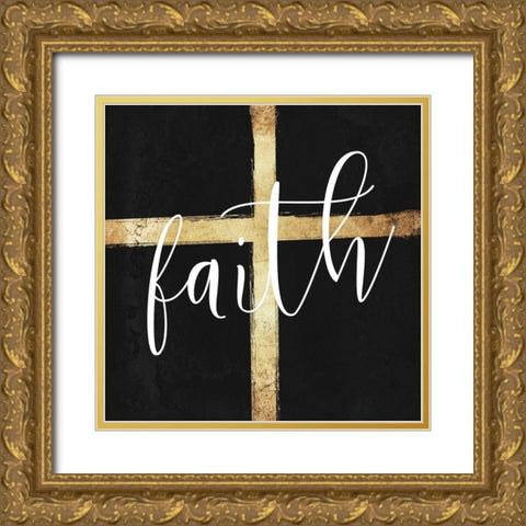 Faith Gold Ornate Wood Framed Art Print with Double Matting by Grey, Jace