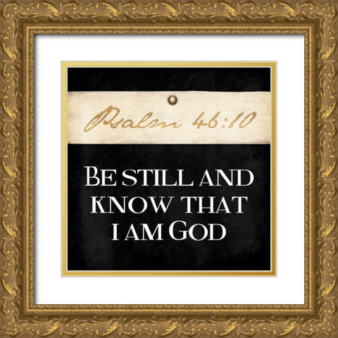 Be Still Gold Ornate Wood Framed Art Print with Double Matting by Grey, Jace