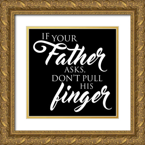 Fathers Fingers Gold Ornate Wood Framed Art Print with Double Matting by Grey, Jace