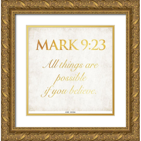 Mark Gold Ornate Wood Framed Art Print with Double Matting by Grey, Jace