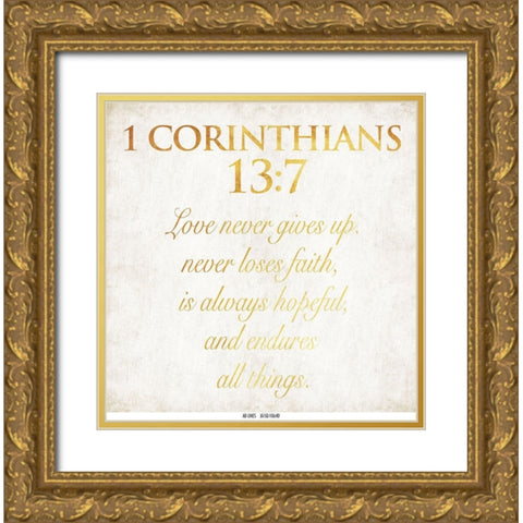 Corinthians Gold Ornate Wood Framed Art Print with Double Matting by Grey, Jace