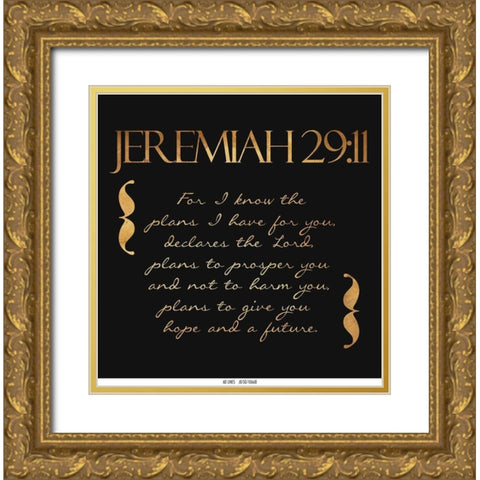 For I Know Gold Ornate Wood Framed Art Print with Double Matting by Grey, Jace