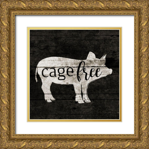 Cage Free Gold Ornate Wood Framed Art Print with Double Matting by Grey, Jace