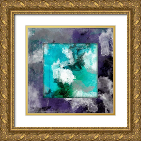 Watercolor Border Mate Gold Ornate Wood Framed Art Print with Double Matting by Grey, Jace