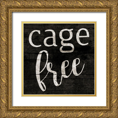 Cage Free Gold Ornate Wood Framed Art Print with Double Matting by Grey, Jace