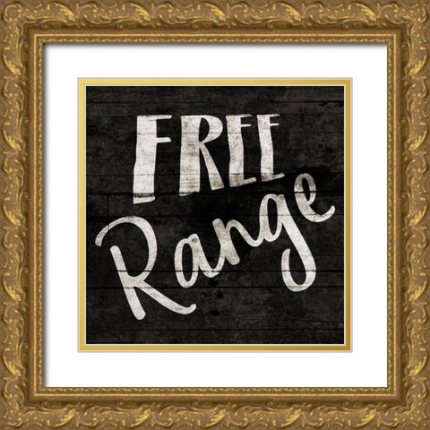 Free Range Gold Ornate Wood Framed Art Print with Double Matting by Grey, Jace