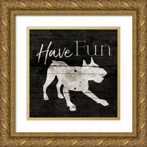 Have Fun Gold Ornate Wood Framed Art Print with Double Matting by Grey, Jace