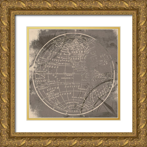 Matte World Side A Gold Ornate Wood Framed Art Print with Double Matting by Grey, Jace