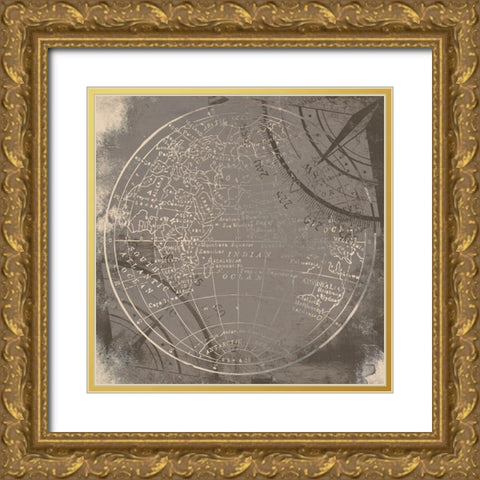 Matte World Side B Gold Ornate Wood Framed Art Print with Double Matting by Grey, Jace