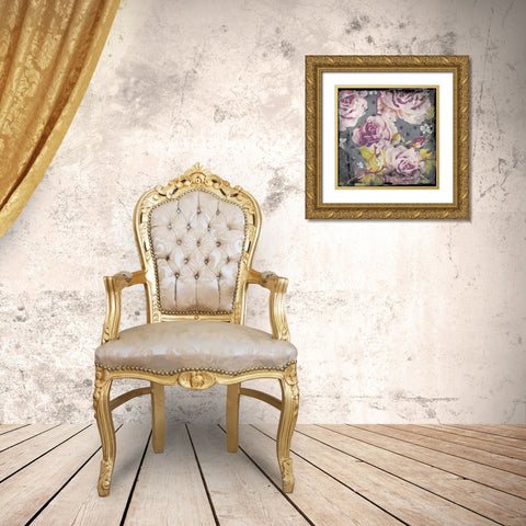 Flower pattern 2 Gold Ornate Wood Framed Art Print with Double Matting by Grey, Jace