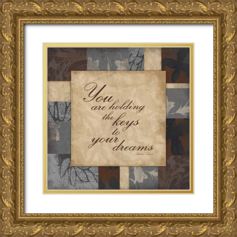 keys to your dreams Gold Ornate Wood Framed Art Print with Double Matting by Grey, Jace