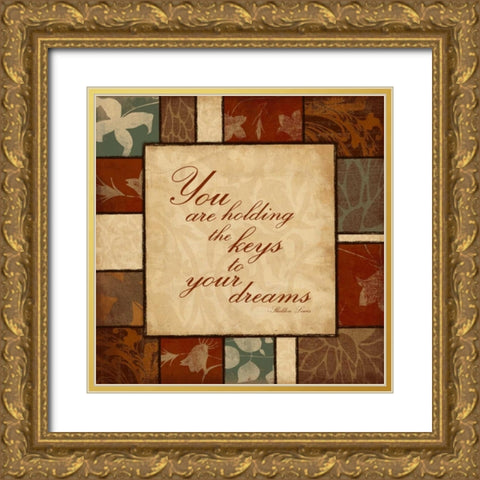 Keys Gold Ornate Wood Framed Art Print with Double Matting by Grey, Jace