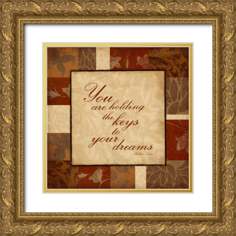 Keys Gold Ornate Wood Framed Art Print with Double Matting by Grey, Jace