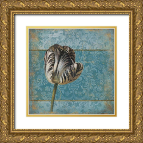 Single flower 2 Gold Ornate Wood Framed Art Print with Double Matting by Grey, Jace