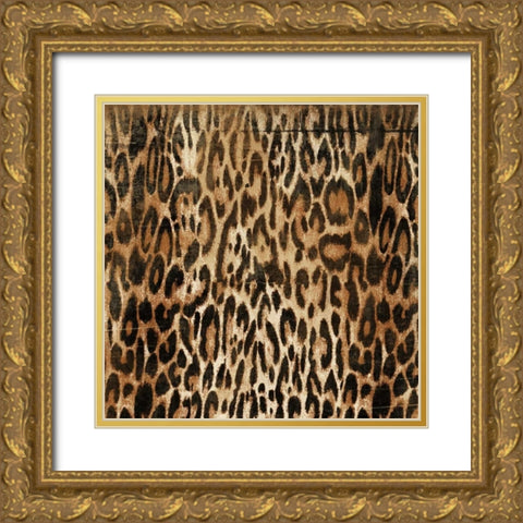 Leopard Pattern Gold Ornate Wood Framed Art Print with Double Matting by Grey, Jace