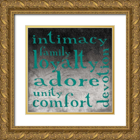 FAMILY Gold Ornate Wood Framed Art Print with Double Matting by Grey, Jace