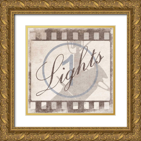 Lights Gold Ornate Wood Framed Art Print with Double Matting by Grey, Jace