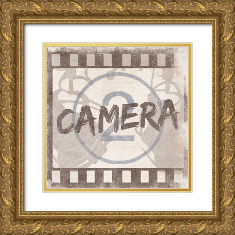 Camera Gold Ornate Wood Framed Art Print with Double Matting by Grey, Jace