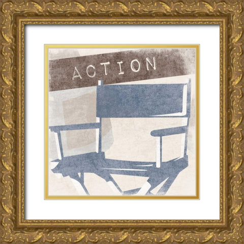 Action Gold Ornate Wood Framed Art Print with Double Matting by Grey, Jace