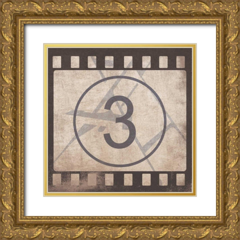 Cinema 9patch Gold Ornate Wood Framed Art Print with Double Matting by Grey, Jace