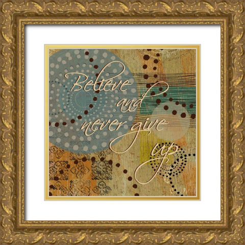 Inspirational Dots Mate Gold Ornate Wood Framed Art Print with Double Matting by Grey, Jace