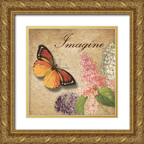 Imagine Gold Ornate Wood Framed Art Print with Double Matting by Grey, Jace