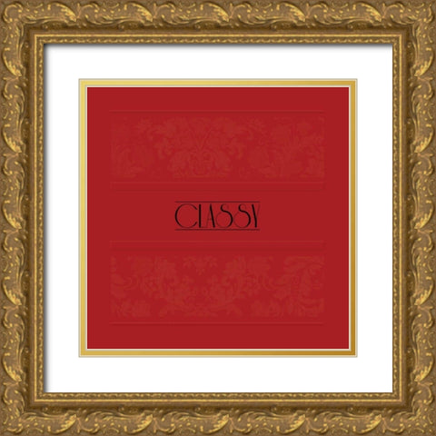 Classy Gold Ornate Wood Framed Art Print with Double Matting by Grey, Jace