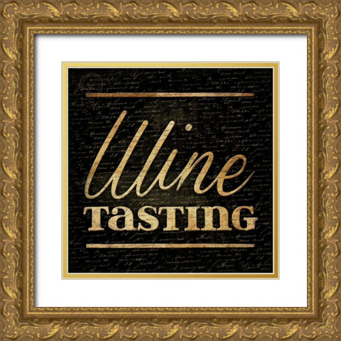 Wine Tasting C Gold Ornate Wood Framed Art Print with Double Matting by Grey, Jace