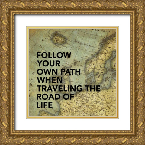 Your Own Path Gold Ornate Wood Framed Art Print with Double Matting by Grey, Jace