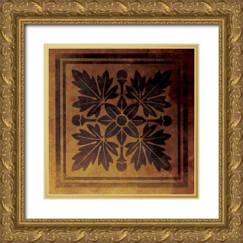 Pattern Patch Mate Single 2 Gold Ornate Wood Framed Art Print with Double Matting by Grey, Jace