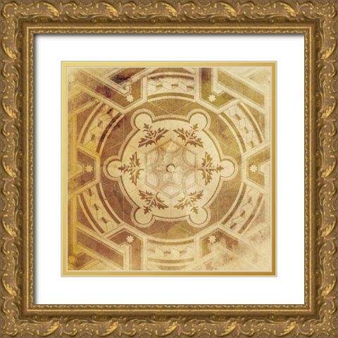 Pattern Patch Mate Single 5 Gold Ornate Wood Framed Art Print with Double Matting by Grey, Jace