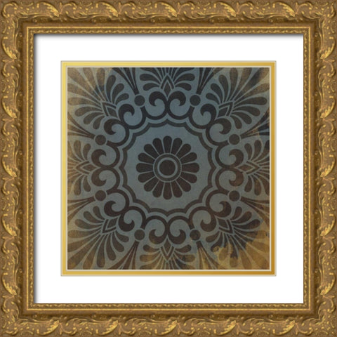 Pattern Patch  Mate Single 8 Gold Ornate Wood Framed Art Print with Double Matting by Grey, Jace