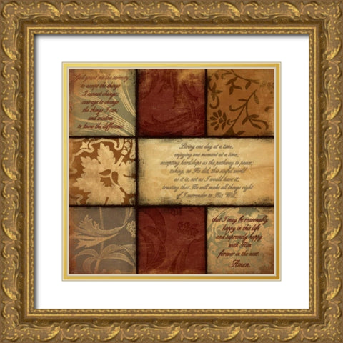 Patchwork Inspirational Mate Gold Ornate Wood Framed Art Print with Double Matting by Grey, Jace