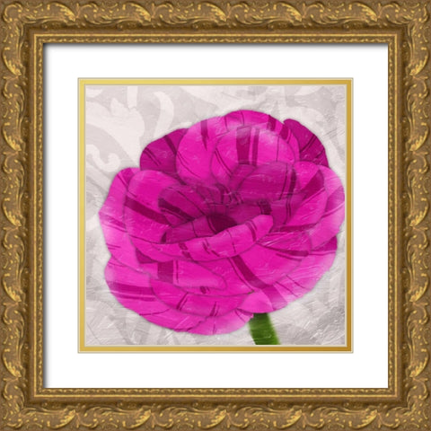 Single Floral Gold Ornate Wood Framed Art Print with Double Matting by Grey, Jace