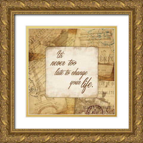 Life Gold Ornate Wood Framed Art Print with Double Matting by Grey, Jace
