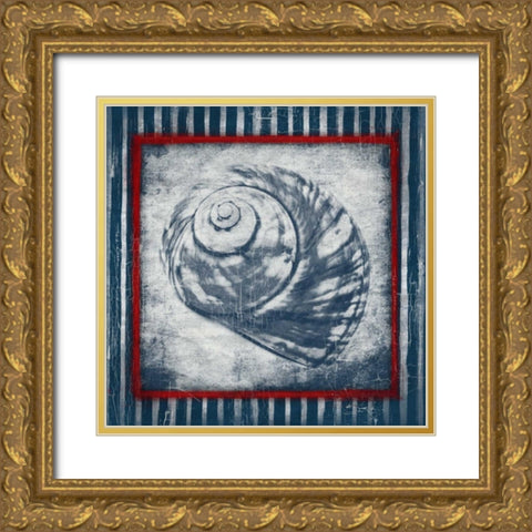 Coastal Shells 2 Gold Ornate Wood Framed Art Print with Double Matting by Grey, Jace
