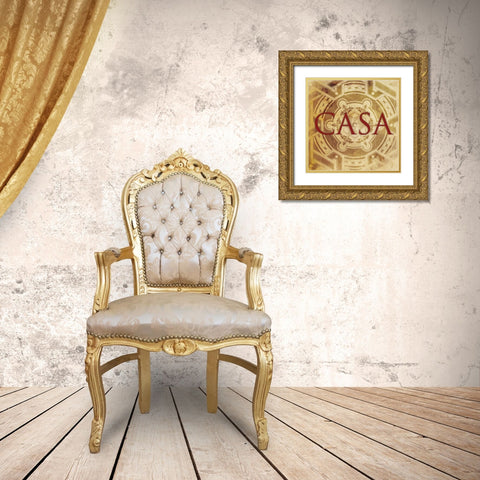 Casa Gold Ornate Wood Framed Art Print with Double Matting by Grey, Jace