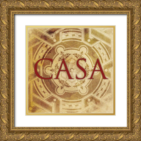 Casa Gold Ornate Wood Framed Art Print with Double Matting by Grey, Jace