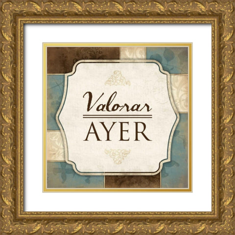 Valorar Ayer Gold Ornate Wood Framed Art Print with Double Matting by Grey, Jace