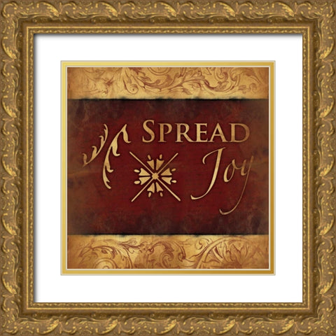 Spread joy Gold Ornate Wood Framed Art Print with Double Matting by Grey, Jace