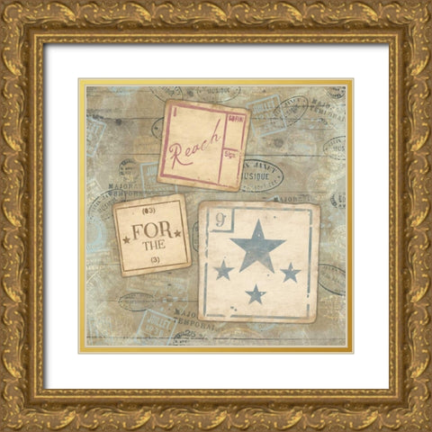 Star Gold Ornate Wood Framed Art Print with Double Matting by Grey, Jace