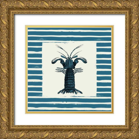 Lobster Gold Ornate Wood Framed Art Print with Double Matting by Grey, Jace
