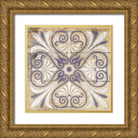 Purple Pattern 5 Gold Ornate Wood Framed Art Print with Double Matting by Grey, Jace