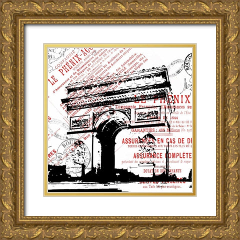 Paris 4 Gold Ornate Wood Framed Art Print with Double Matting by Grey, Jace