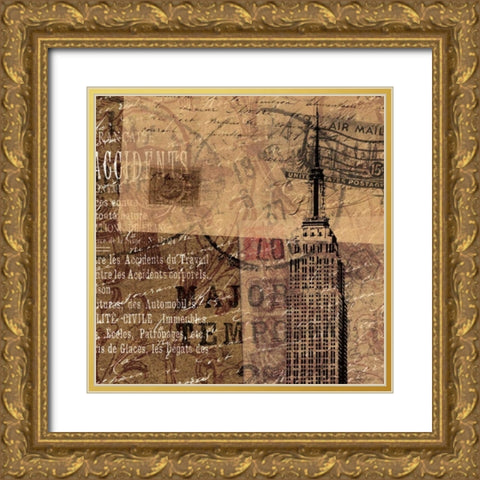 Patch 6 Gold Ornate Wood Framed Art Print with Double Matting by Grey, Jace