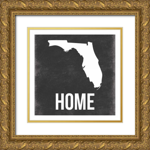 Florida Gold Ornate Wood Framed Art Print with Double Matting by Grey, Jace