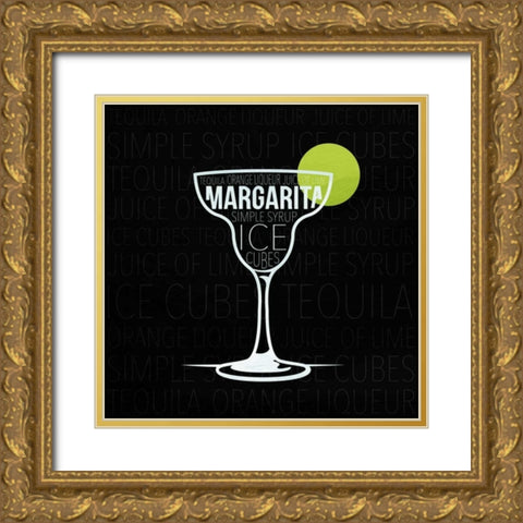 Type drinks 3 Gold Ornate Wood Framed Art Print with Double Matting by Grey, Jace