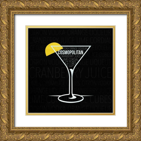 Type drinks 4 Gold Ornate Wood Framed Art Print with Double Matting by Grey, Jace